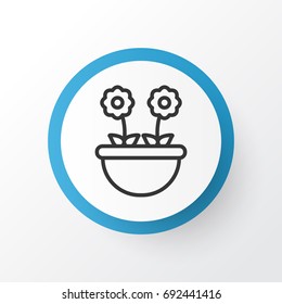 Floret Icon Symbol. Premium Quality Isolated Herb Element In Trendy Style.