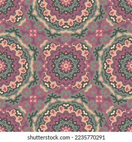 Floret seamless pattern. Repeating elements urban fashion. Trendy ditsy cute vector mosaic. Decorative luxury camo. Geo digital cloth fabric ornament. Modern art tile pattern.