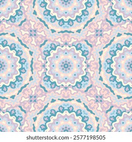 Floret seamless pattern. Repeating elements urban fashion. Vector artistic background. Floral texture print. Geo digital cloth fabric ornament. Modern color wallpaper pattern.