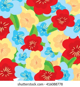 Florial colorful pattern vector