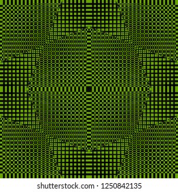 Florid Checkered Pattern. Collage Composition. Vector Seamless Checkered Pattern. Kaleidoscope  Layout. Gray Dynamic Abstract Geometric Background With Organic Shapes. Mosaic Design. Asian Motif.