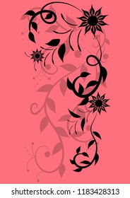florid floral pattern vector background