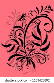 florid floral pattern vector background