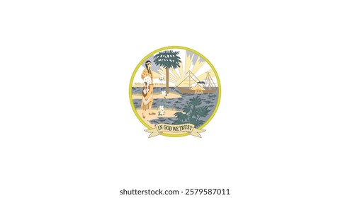 Florida (1868-1900) Flag Vector Illustration Premium Quality