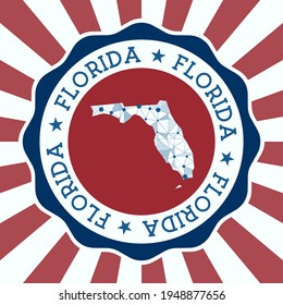 Florida Badge Round Logo Us State Stock Vector (Royalty Free ...