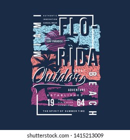 florida beach graphic design t shirt for ready print