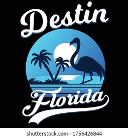 Florida beach typography t shirt design