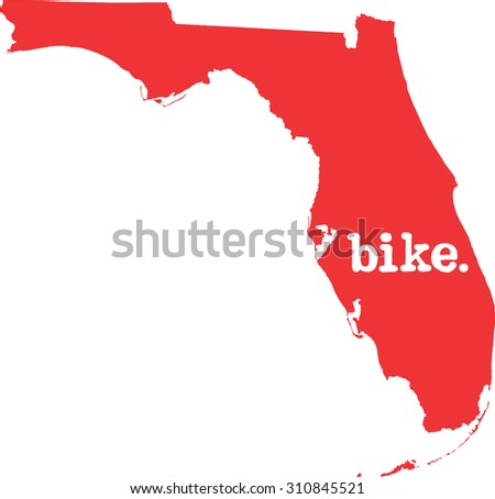 Florida bike state vector sign