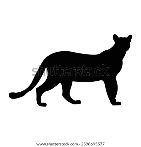 Florida Black Panther Silhouette Vector