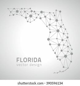 Florida contour map, America