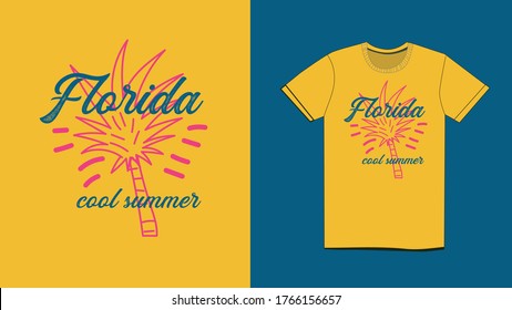 florida cool summer,t-shirt design fashion vector for mens and kids