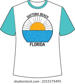 Florida Daytona Beach T-Shirt, Florida Beach, Daytona Beach, Beach Sunset, Summer T-Shirt