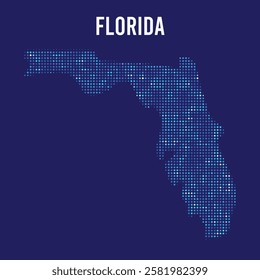 Florida digital DOTTED MAP on blue background.eps

