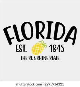 florida est. 1845 the sunshine state , florida, summer, orlando, retro, cool, sun, state, est, 1845, thesunshinestate, sunshinestate, sunshine, south,