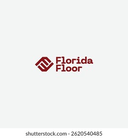 Símbolo geométrico moderno del logotipo Abstractas del piso de Florida para la marca de la compañía del suelo