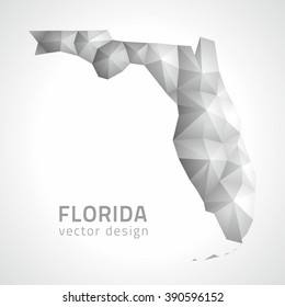Florida grey polygonal map