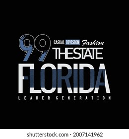 FLORIDA illustration typography. perfect for t shirt design