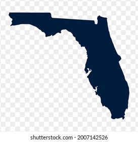 Florida isolated vector map silhouette
