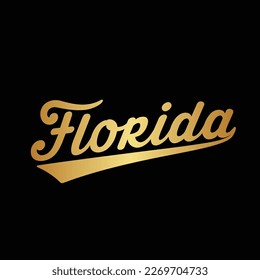 Florida lettering design. Florida, United States, typography design. Florida, text design. Vector and illustration.