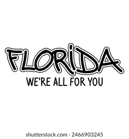 Florida Lettering State Vektorgrafik EPS