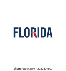 Florida Logo Design. Map Of Florida. 