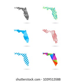 Florida Logos Map Silhouette