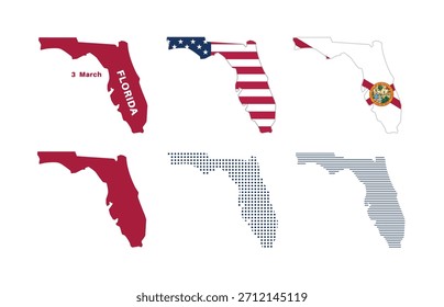 Florida Map. Map of the American state of Florida in various types
