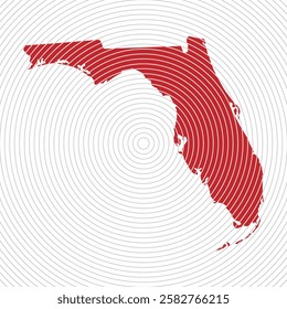 florida map circle line texture