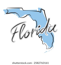 florida map concept vector design