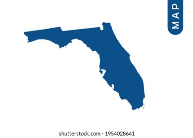 FLORIDA map High Detailed on white background. Abstract design vector illustration eps 10