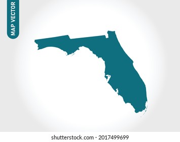 FLORIDA map High Detailed on white background. Abstract design vector illustration eps 10