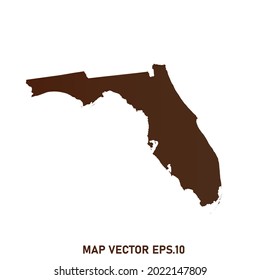 FLORIDA map High Detailed on white background. Abstract design vector illustration eps 10