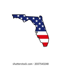 Florida map icon. Florida icon vector