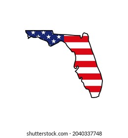 Florida map icon. Florida icon vector
