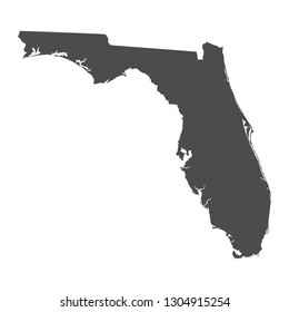 Florida map icon. vector Florida shape isolated on white background.