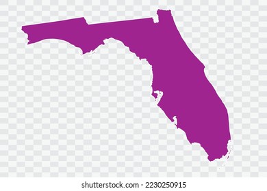 FLORIDA Map pink Color on White Background quality files Color (a50099) png