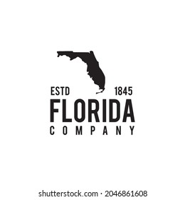 Florida map state vector logo design