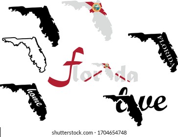 Florida map. US state vector. United States of America