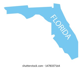 florida map, usa state, vector illustration 