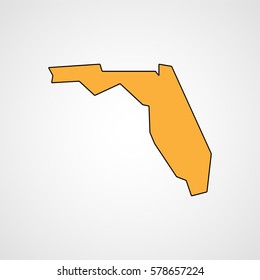 Florida Map. Vector