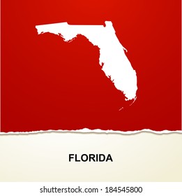 Florida map vector background