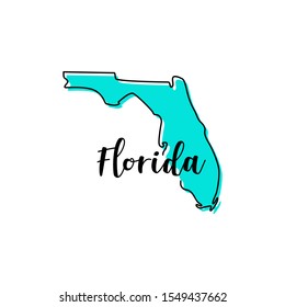 Florida Map Vector Design Template