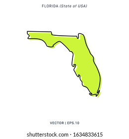 Florida Map Vector Design Template Stock Vector (Royalty Free ...