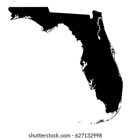 Florida map, vector illustration