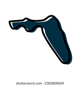 Florida map vector illustration. Us state map.