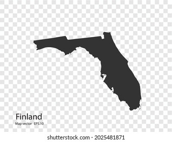 FLORIDA map vector, isolated on transparent background