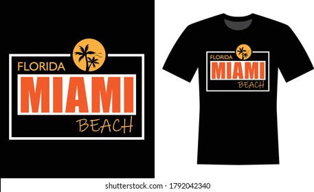 Florida Miami Beach Text - Diseño de camisetas
