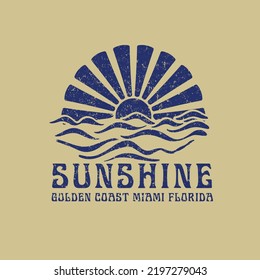 Florida Miami beach theme vector illustration, for t-shirt and other uses.