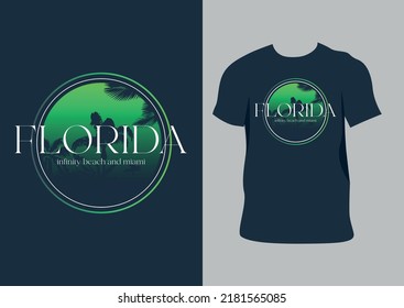Florida miami t-shirt design concept