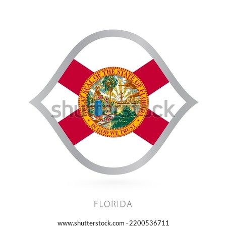Florida national team flag in style for international basketball competitions. Vector sign.